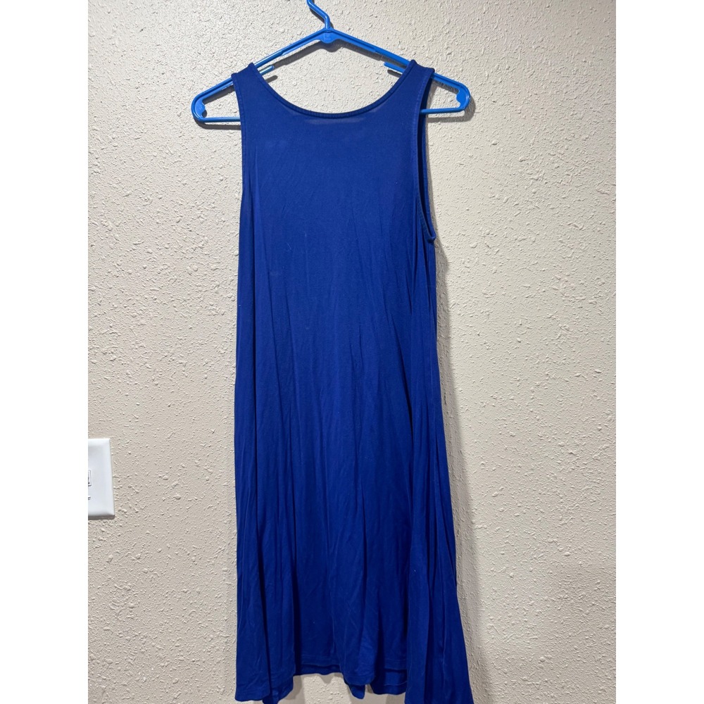Old Navy Womens Royal Blue Sleeveless Swing Dress Scoop Neck Jersey Knit Size S